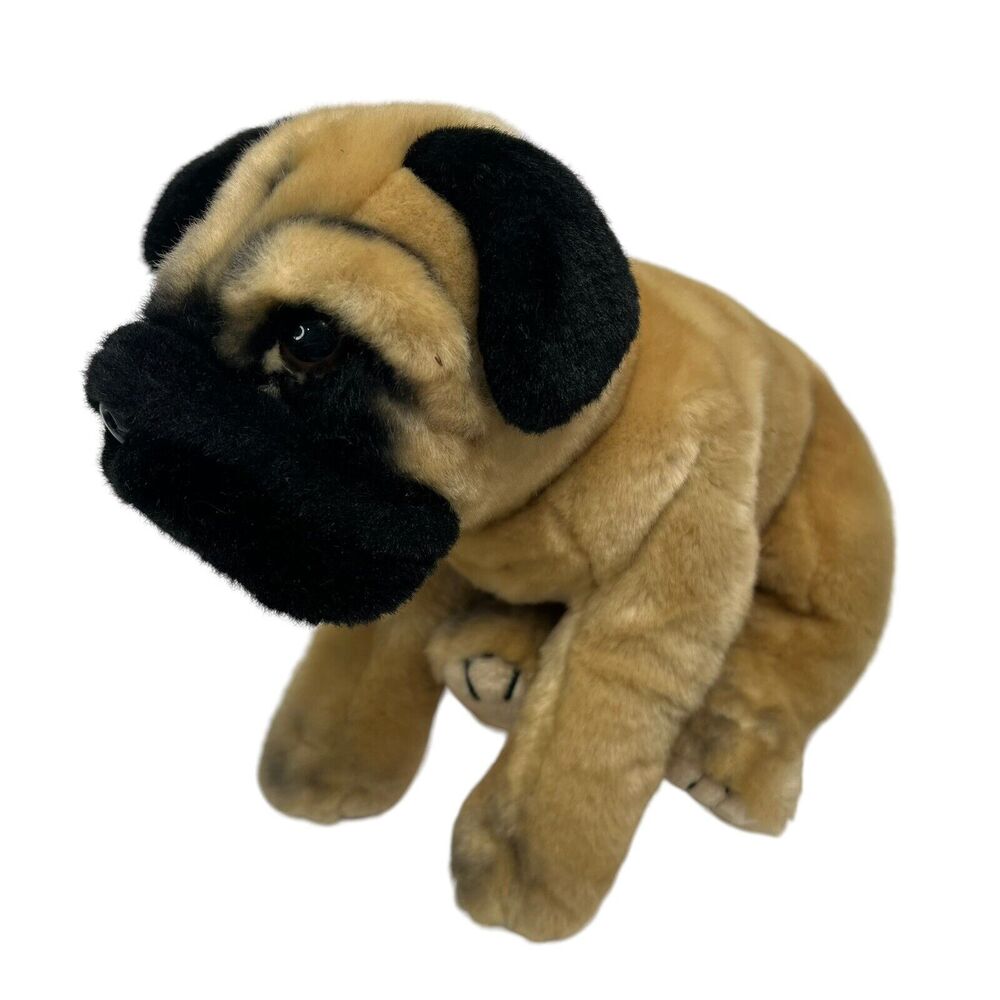 Toys‎ R Us Animal Alley Pug Dog Plush Stuffed Animal 12" Brown Puppy Realistic